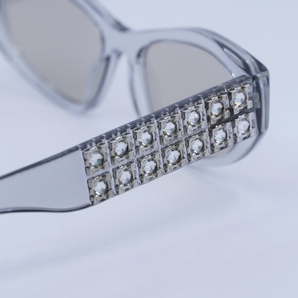 ?️ New Givenchy GV40078I 20C Sunglasses - Transparent/Silver with Studs Frame main image 5
